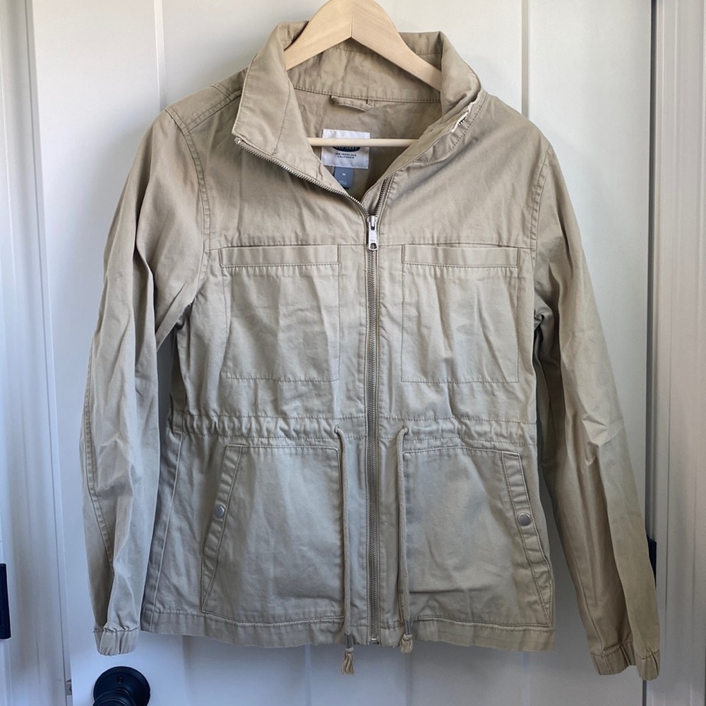 Old Navy Woman’s Khaki Twill Jacket Size Med